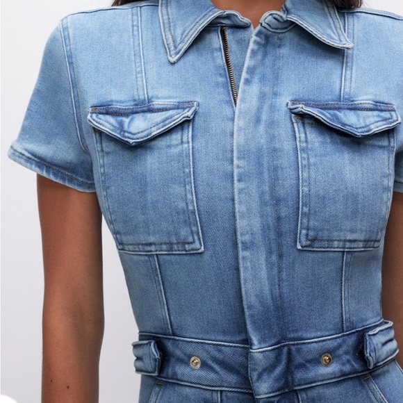 Good American Light Blue Denim Jumpsuit - Picture 6 of 11